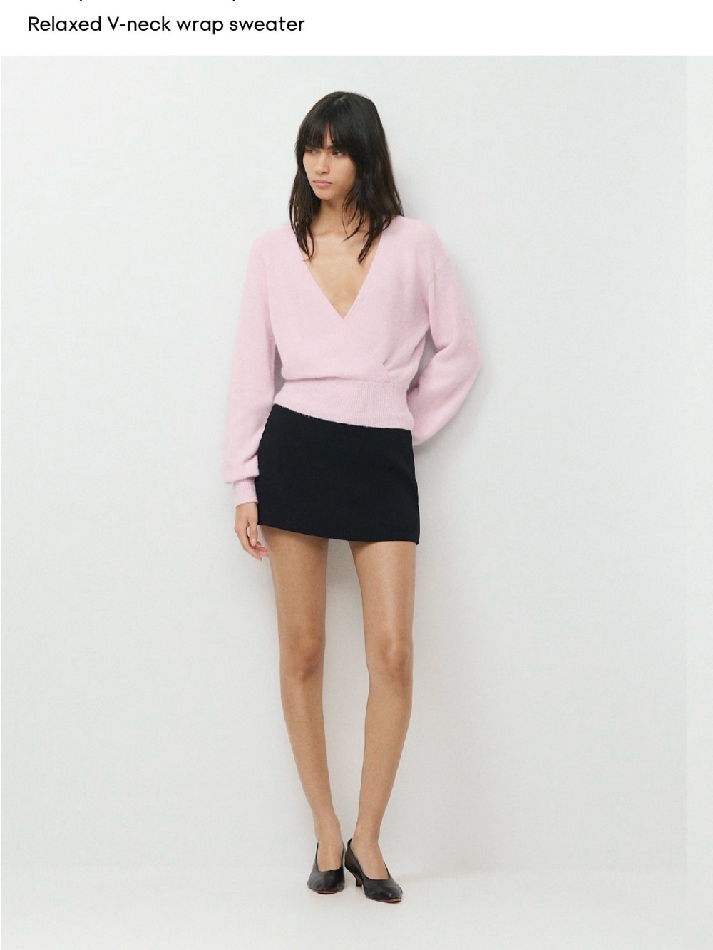 Aritzia Wilfred SoftSpoke Dear Wrap Sweater Hot Pink / Magenta - Size XS
